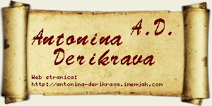 Antonina Derikrava vizit kartica